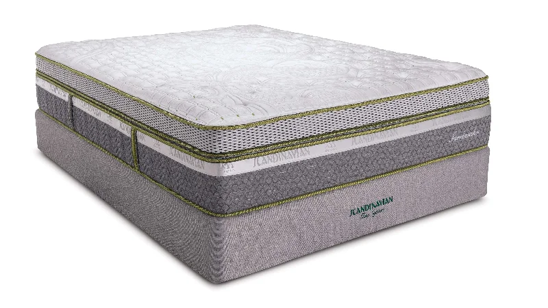 Wool - filled mattresses for natural insulation and moisture - wickingCA King Southerland Scandinavian Collection Sandmahn III Plush Box Top 16" Discontinued Floor Sample Mattress