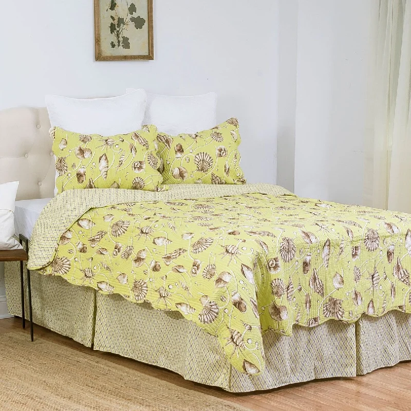 Calypso Shells Twin Bed Skirt Drop Length: 18 inches