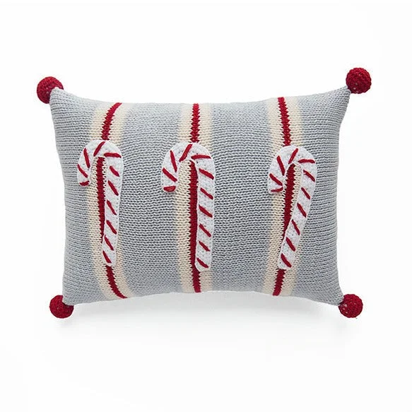 Acrylic blankets for a soft and affordable alternativeCandy Cane Mini Pillow in Grey