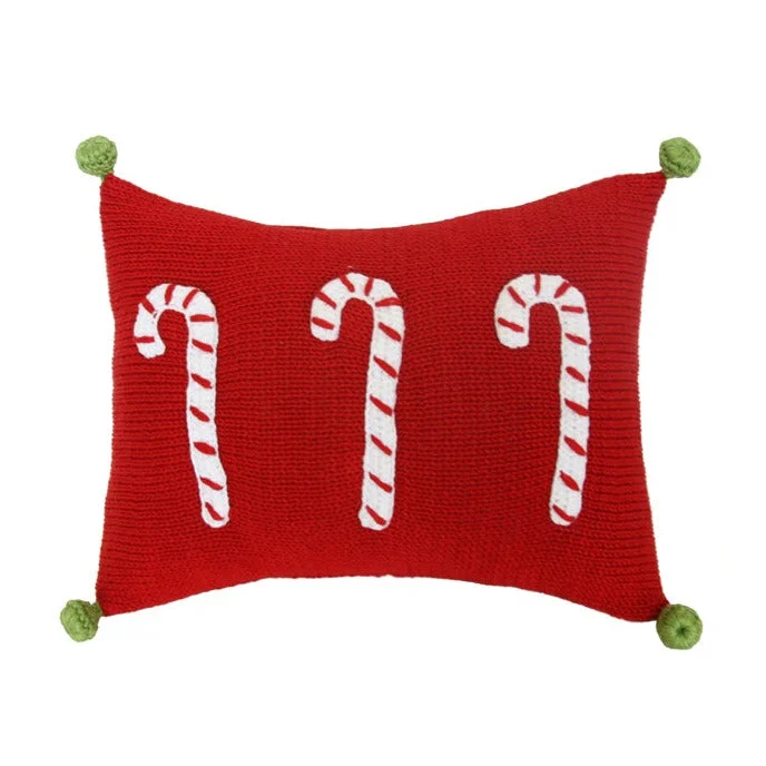 Microfiber blankets that are durable and easy to care forCandy Cane Mini Pillow in Red