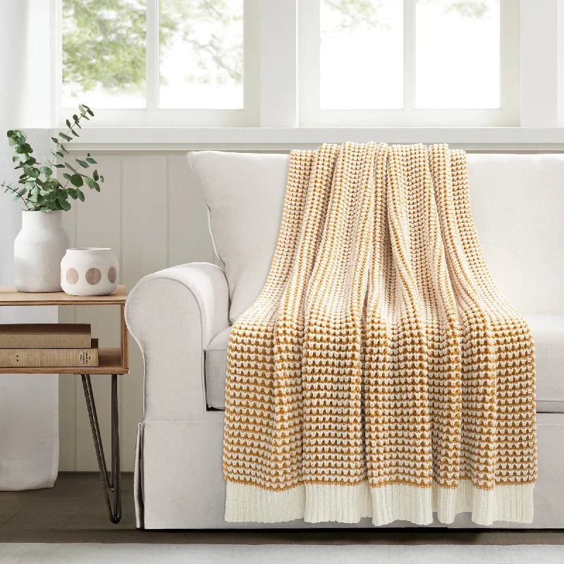 Mohair blankets with a unique sheen and softnessChic And Soft Knitted Throw Yellow Single 50x60