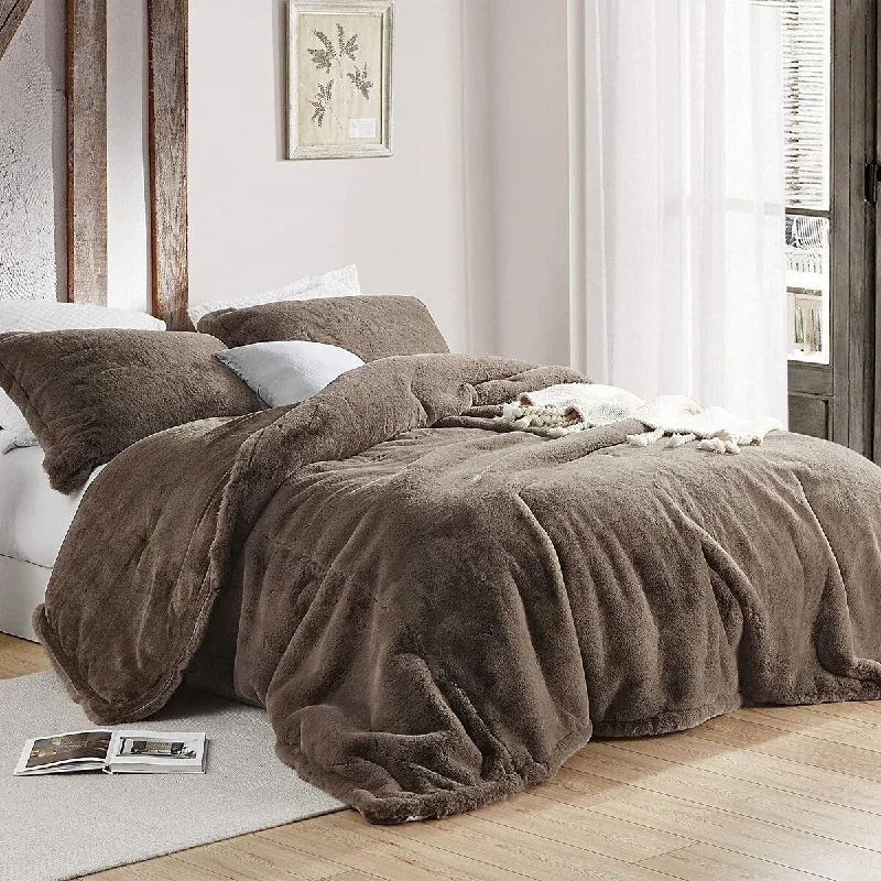 Wool - filled comforters with natural moisture - wicking and temperature - regulating featuresChunky Bunny - Coma Inducer® Oversized Comforter Set - Velveteen Brown