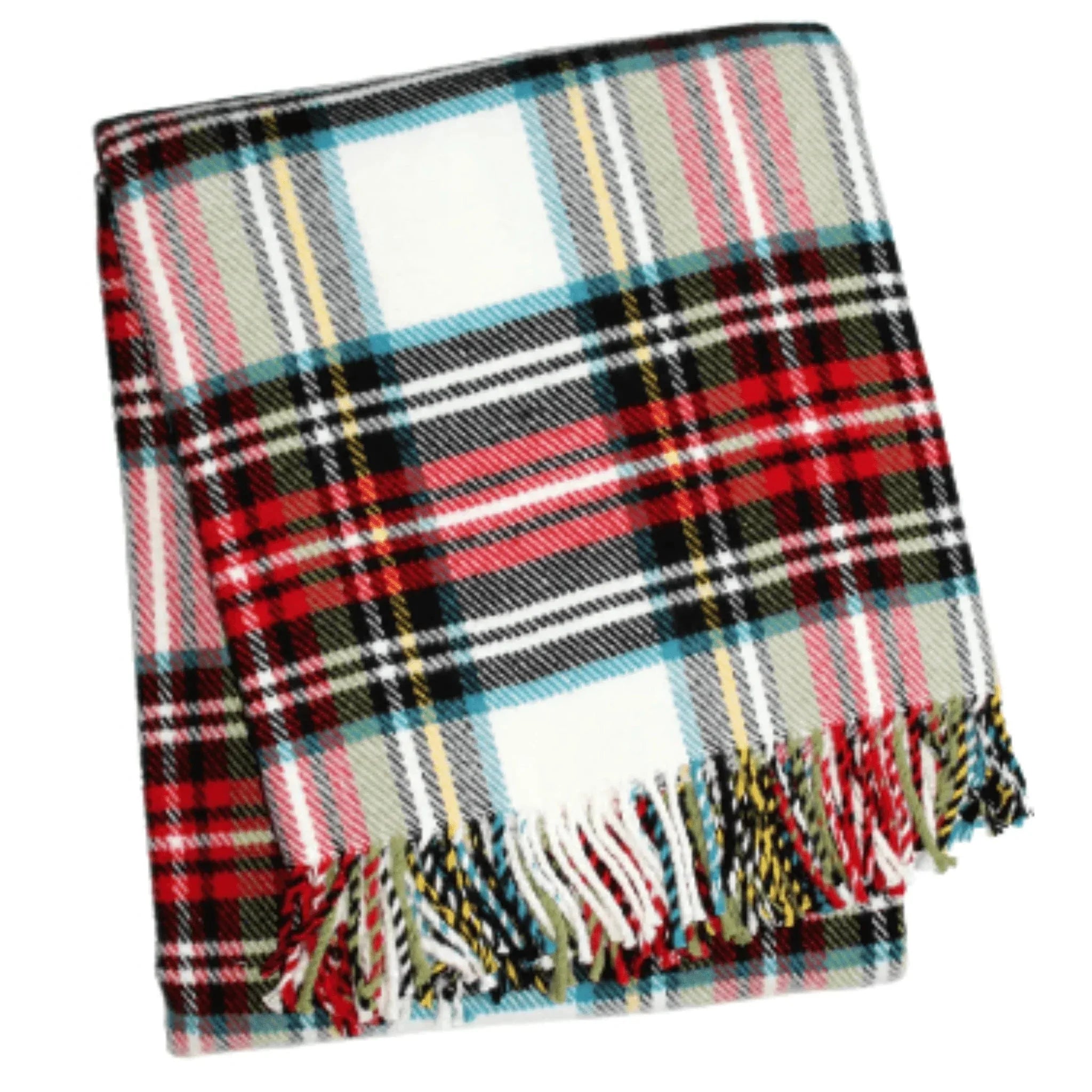 Alpaca wool blankets for a hypoallergenic and warm optionClassic Tartan Plaid Fringed Throw - Can be Monogrammed