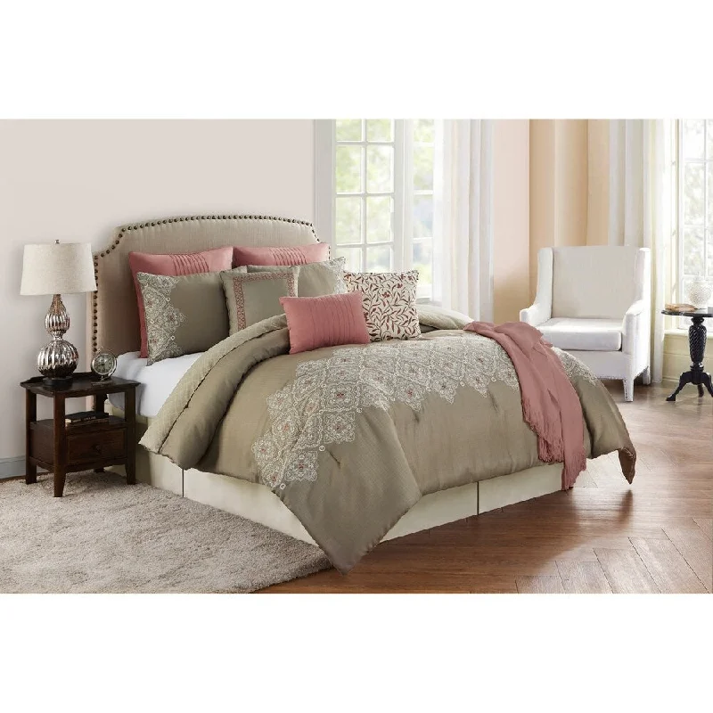 King - size comforters to fit large king - sized beds perfectlyCleo Rose 10pc Bed in a Bag Set