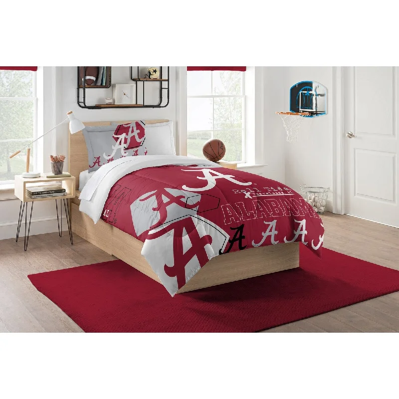 Bamboo - fiber - filled comforters with antibacterial and breathable qualitiesCOL 862 Alabama Hexagon Twin Comforter Set