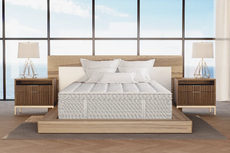 Hybrid mattresses combining foam and innerspring technologyFull Diamond Generations Collection Jeremiah Medium Latex Euro Top 15" Floor Model Clearance Mattress