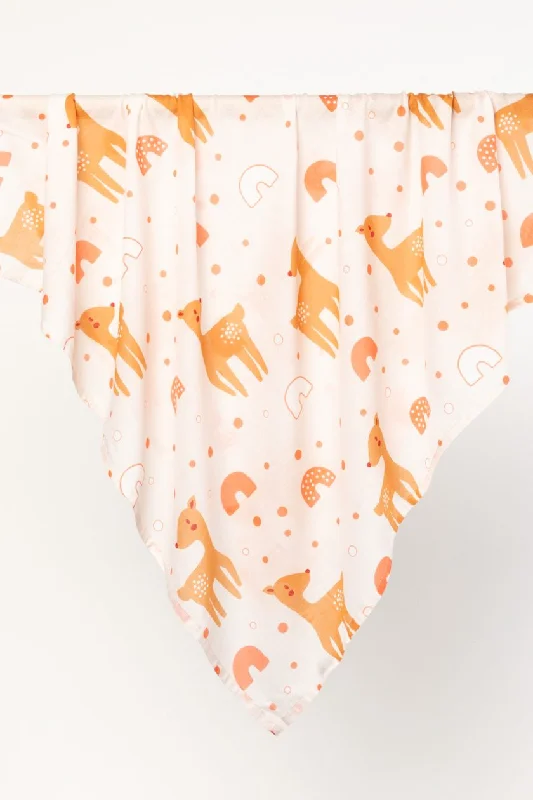 Chenille blankets with a thick and fuzzy textureCotton Swaddle - Bambi