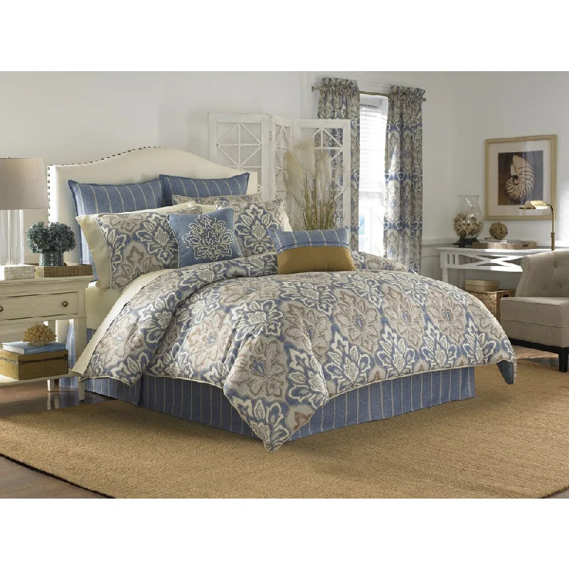 Wool - filled comforters with natural moisture - wicking and temperature - regulating featuresCroscill Captain's Quarters Print Damask 4-Piece Comforter Set