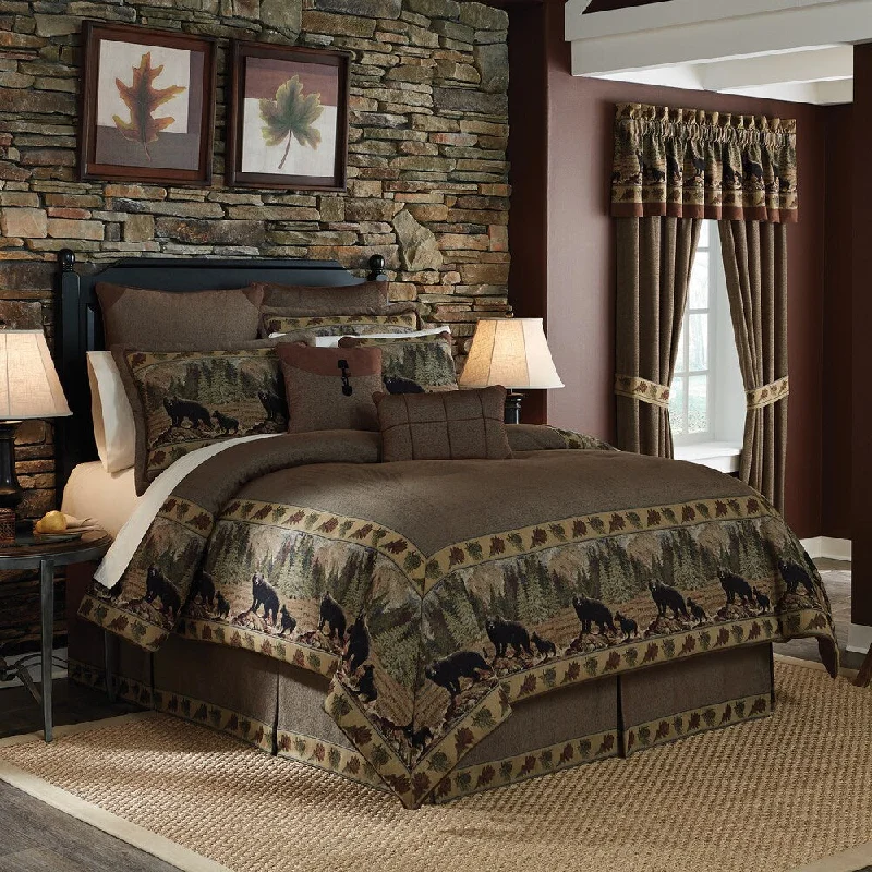 King - size comforters to fit large king - sized beds perfectlyCroscill Grand Lake Jacquard Woven Lodge Inspired 4-piece Comforter Set - Multi