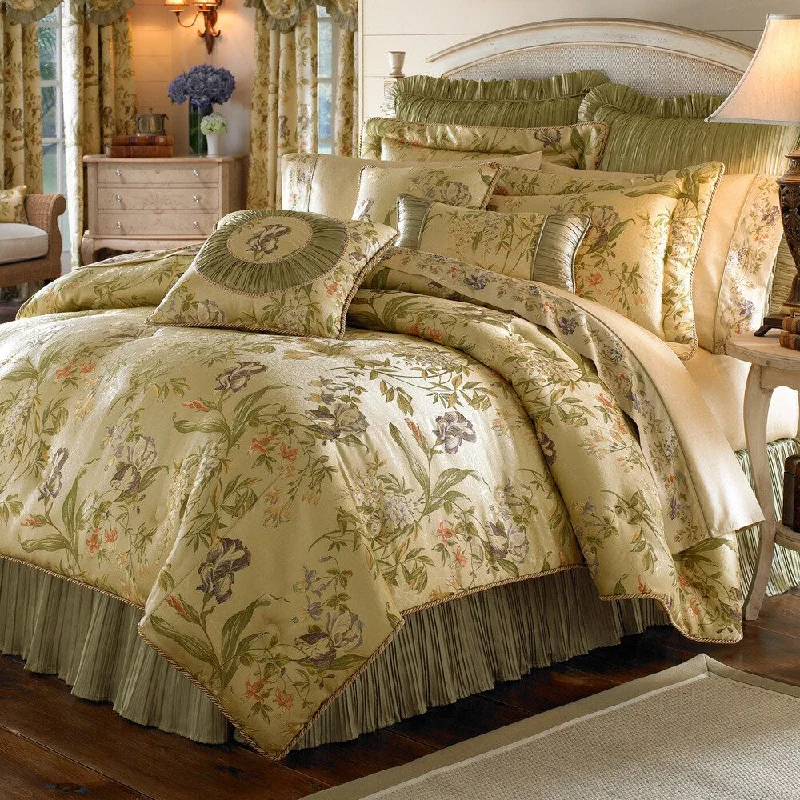 King - size comforters to fit large king - sized beds perfectlyCroscill Iris Jacquard Woven Floral 4-piece Comforter Set