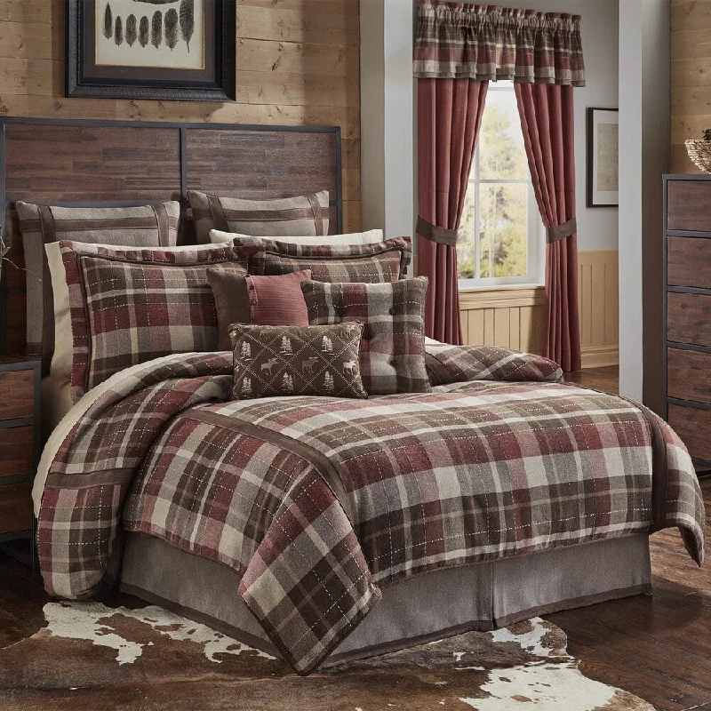 Duck down comforters with a softer feel and good warmth retentionCroscill Kent Jacquard Woven 4 Piece Comforter Set