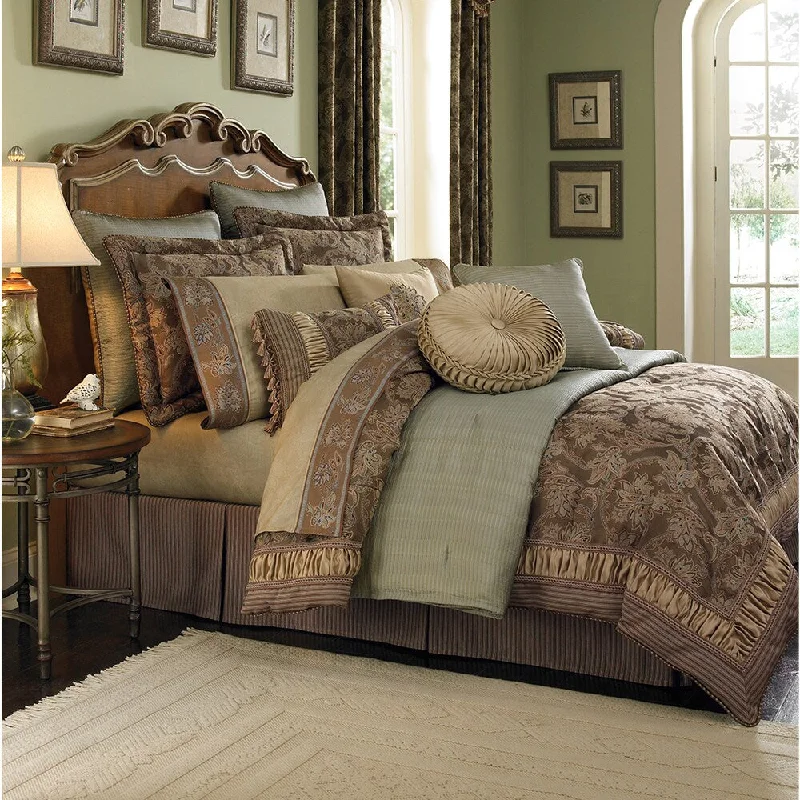 Duck down comforters with a softer feel and good warmth retentionCroscill Marcella 4-piece Paisley Comforter Set - Taupe