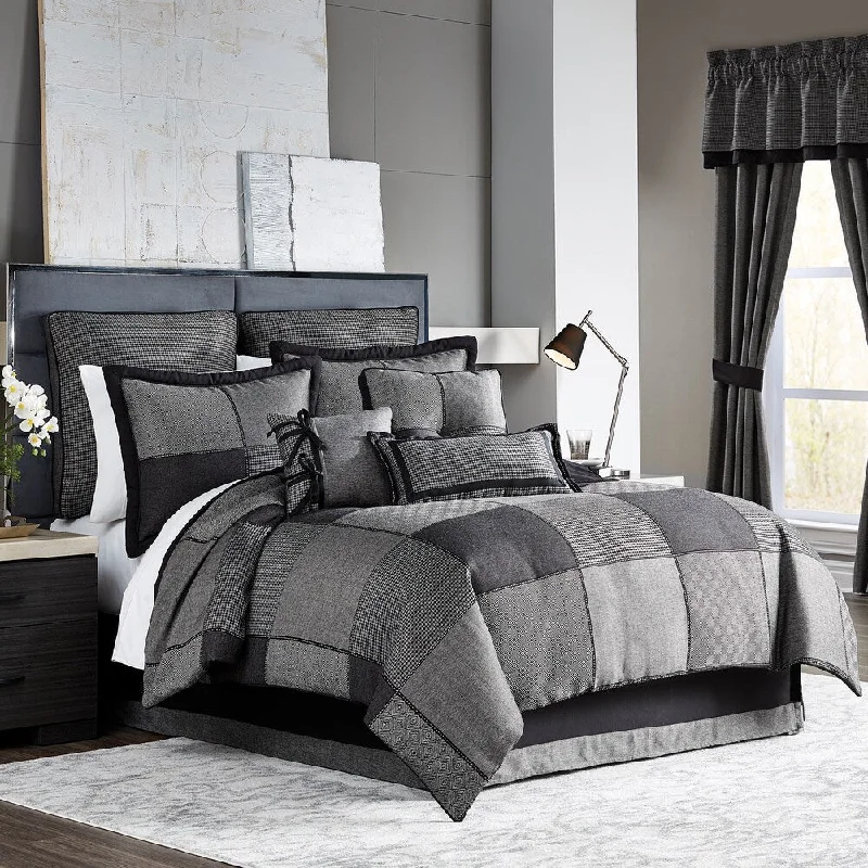 Down - filled comforters for supreme warmth and lightnessCroscill Oden Jacquard Woven Menswear Collection 4 Piece Comforter Set