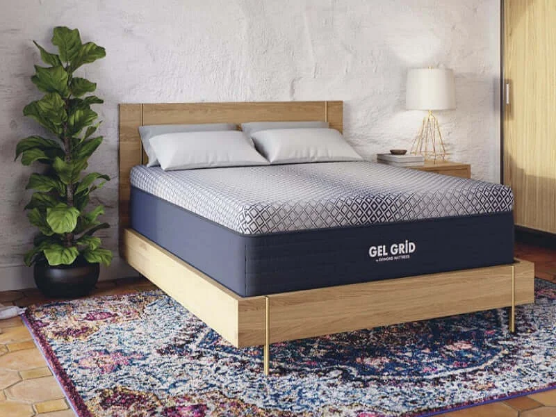 Queen - size mattresses for couples and standard bedroomsDiamond Gravity Cool Gel Grid Hybrid 13" Mattress