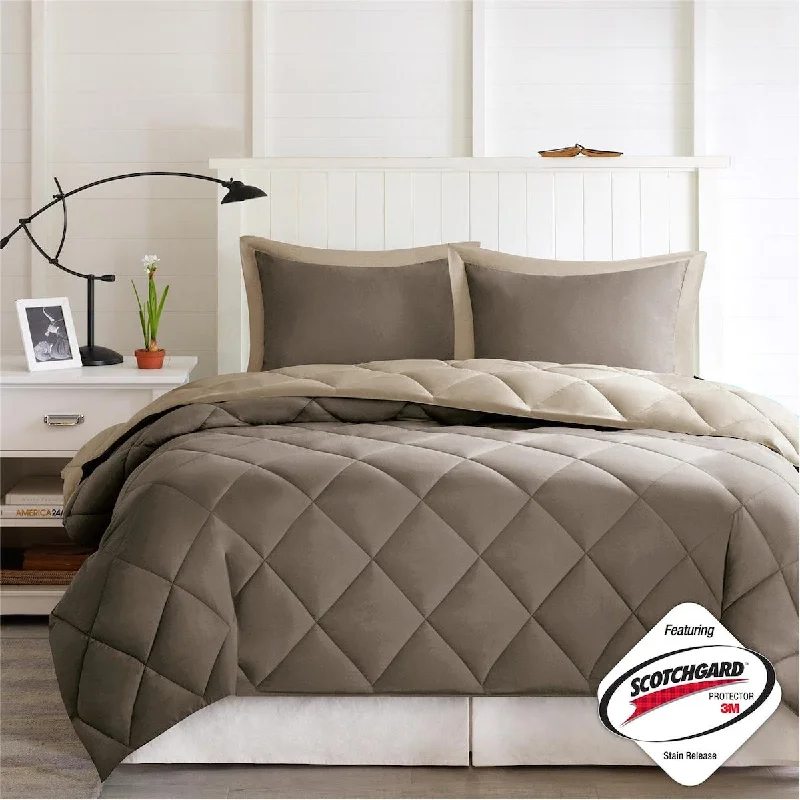 Synthetic - filled comforters like polyester for affordability and hypoallergenic propertiesDiamond Quilting Reversible Down Alternative Comforter Set