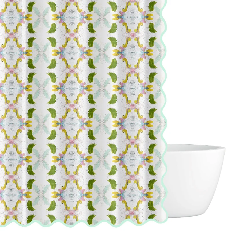 Teen - room duvet covers with trendy and age - appropriate patternsDogwood Scalloped Shower Curtain