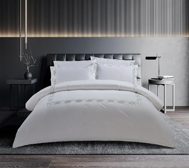 Ombre - colored duvet covers with a gradient effect for a trendy and unique styleDonato White/ Duck Egg Duvet Cover