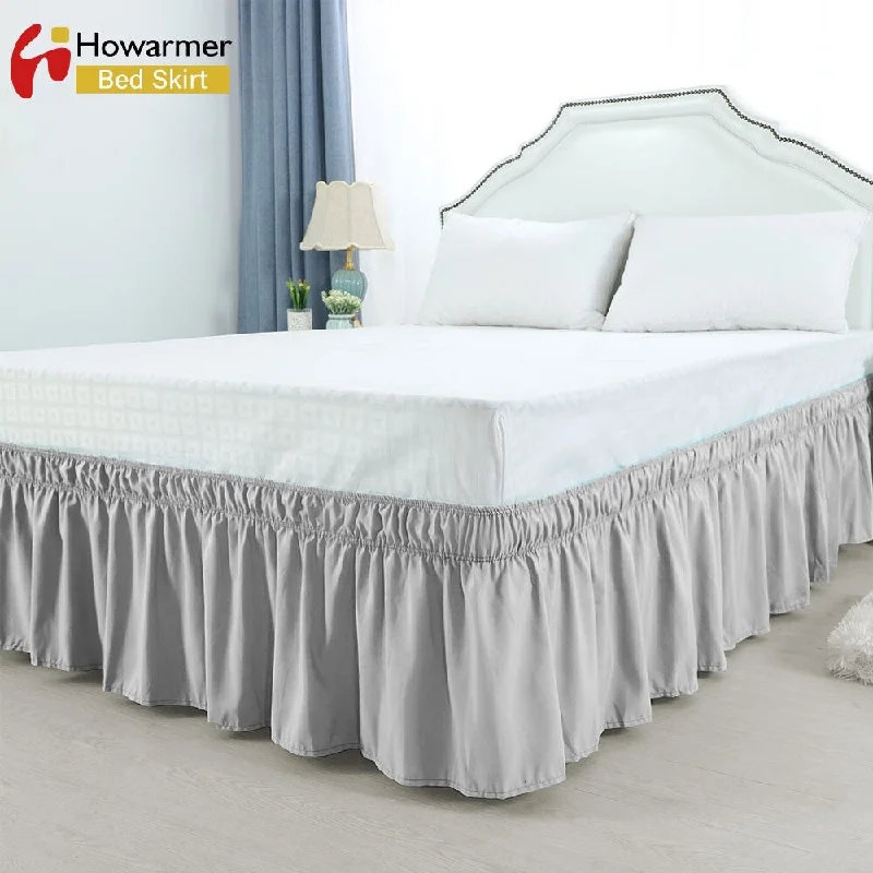 Elastic Replaceable Pleated Wrap Around Bed Skirts