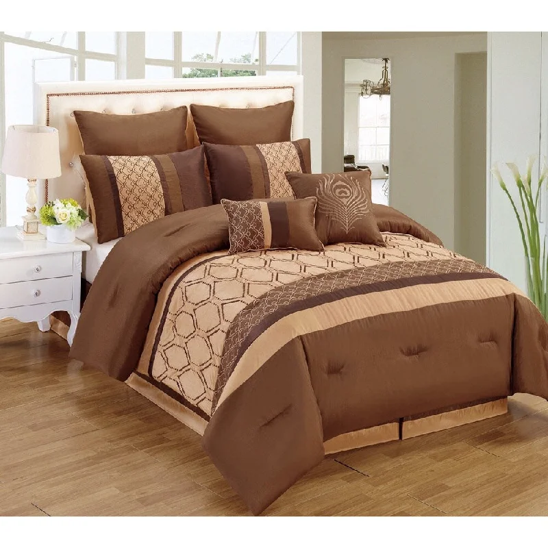 Synthetic - filled comforters like polyester for affordability and hypoallergenic propertiesFashion Street Arpie 8-piece Comforter Set