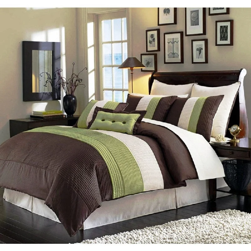 Duck down comforters with a softer feel and good warmth retentionFashion Street Clemency 8-piece Comforter Set