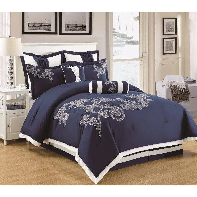 Duck down comforters with a softer feel and good warmth retentionFashion Street Dulce 8-piece Comforter Set