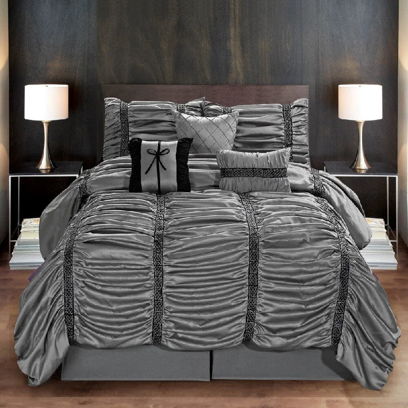 Wool - filled comforters with natural moisture - wicking and temperature - regulating featuresFashion Street Harley 7-piece Comforter Set