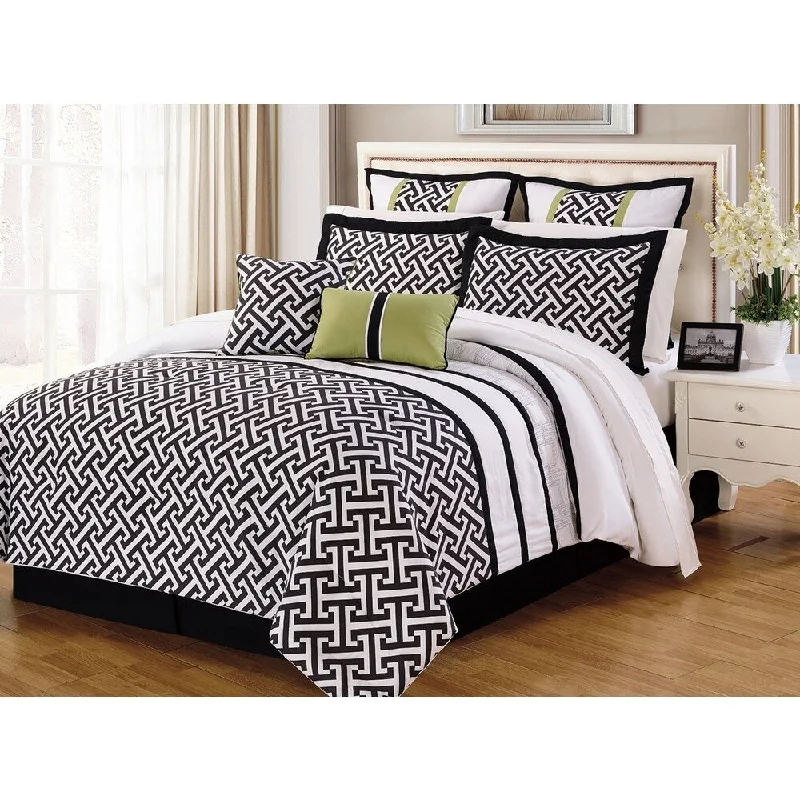 Queen - size comforters for standard queen - sized mattressesFashion Street Katia 8-piece Comforter Set