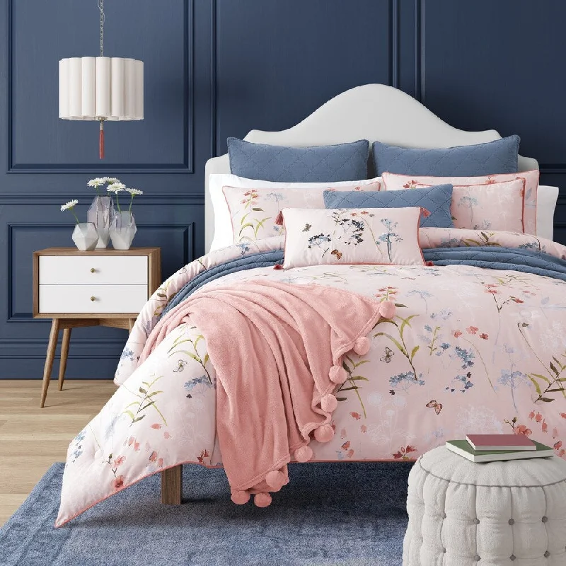 Full - size comforters suitable for full - sized beds in guest rooms or small bedroomsFive Queens Court Blakely Floral Comforter Set