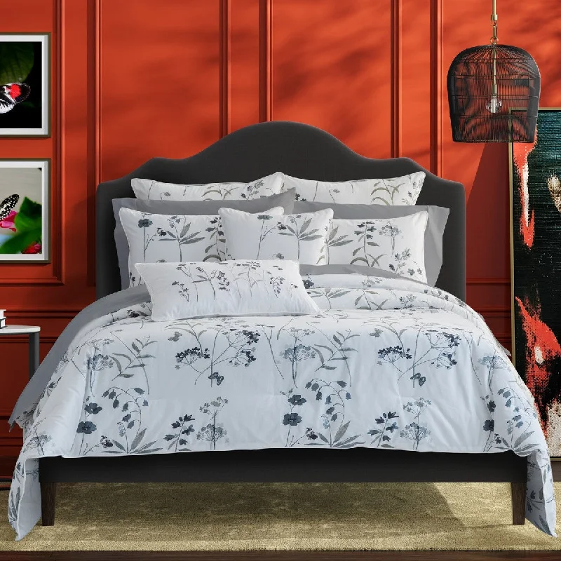 Duck down comforters with a softer feel and good warmth retentionFive Queens Court Bridget Grey Comforter Set