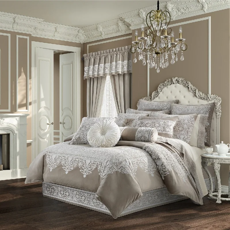 Synthetic - filled comforters like polyester for affordability and hypoallergenic propertiesFive Queens Court Othello Comforter Set