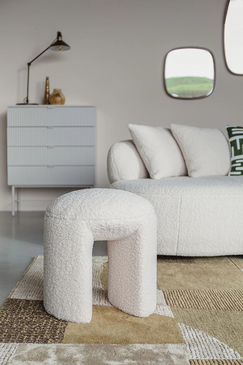 Silk blankets with a smooth and elegant touchFoxford Cloud Bouclé Stool