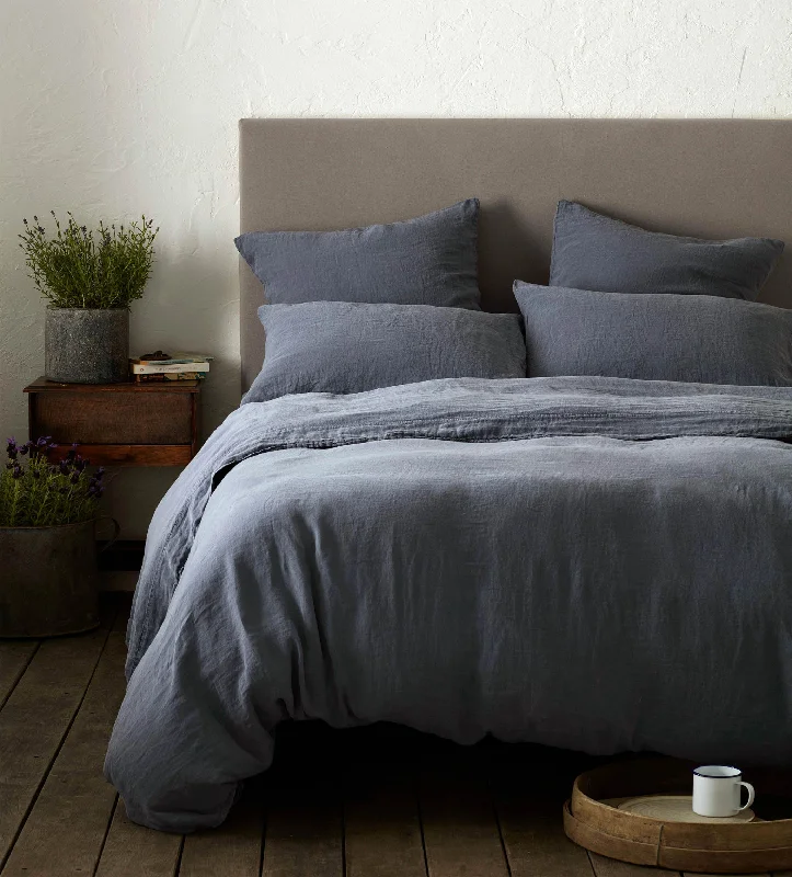 Dry - clean - only duvet covers with high - end materials and delicate designsFrench Blue 100% Linen Duvet Cover