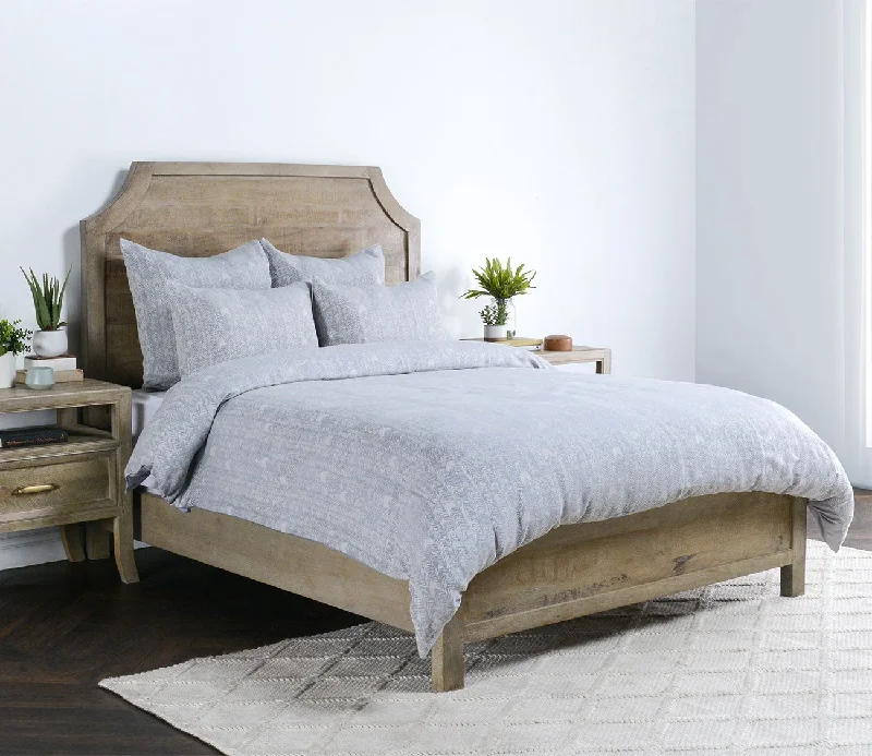 Linen duvet covers with a natural texture and breathabilityVilla by Classic Home French Herringbone Duvet Cover