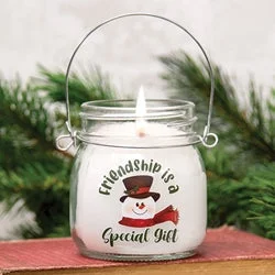 Friendship is a Special Gift 6oz Twisted Peppermint Jar Candle