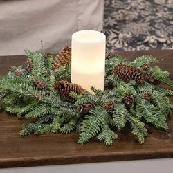 Glittering Millwood Pine Wreath 16"