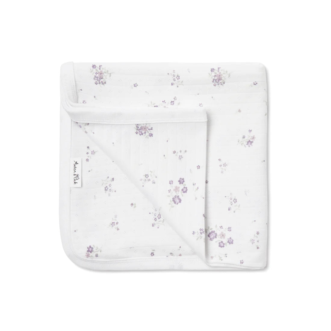 Cotton blankets for breathability and a lightweight feelGrace Floral Baby Wrap