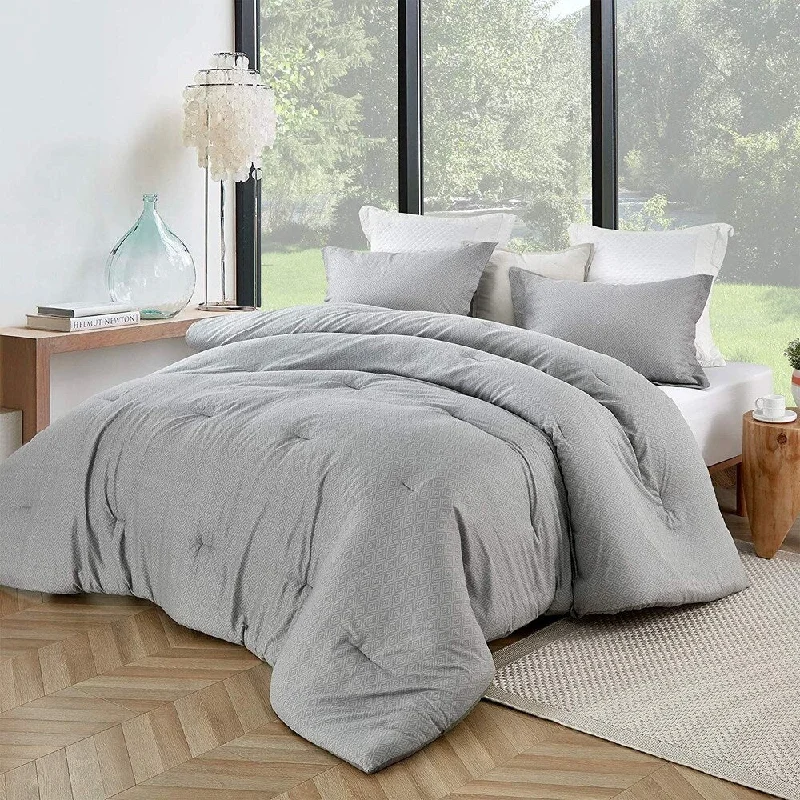 Full - size comforters suitable for full - sized beds in guest rooms or small bedroomsGray Jager Comforter - 100% Cotton