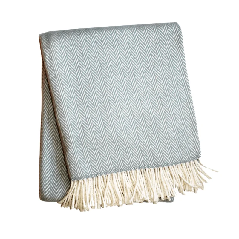 Cotton blankets for breathability and a lightweight feelHerringbone Plush Fringed Throw- Can be Monogrammed