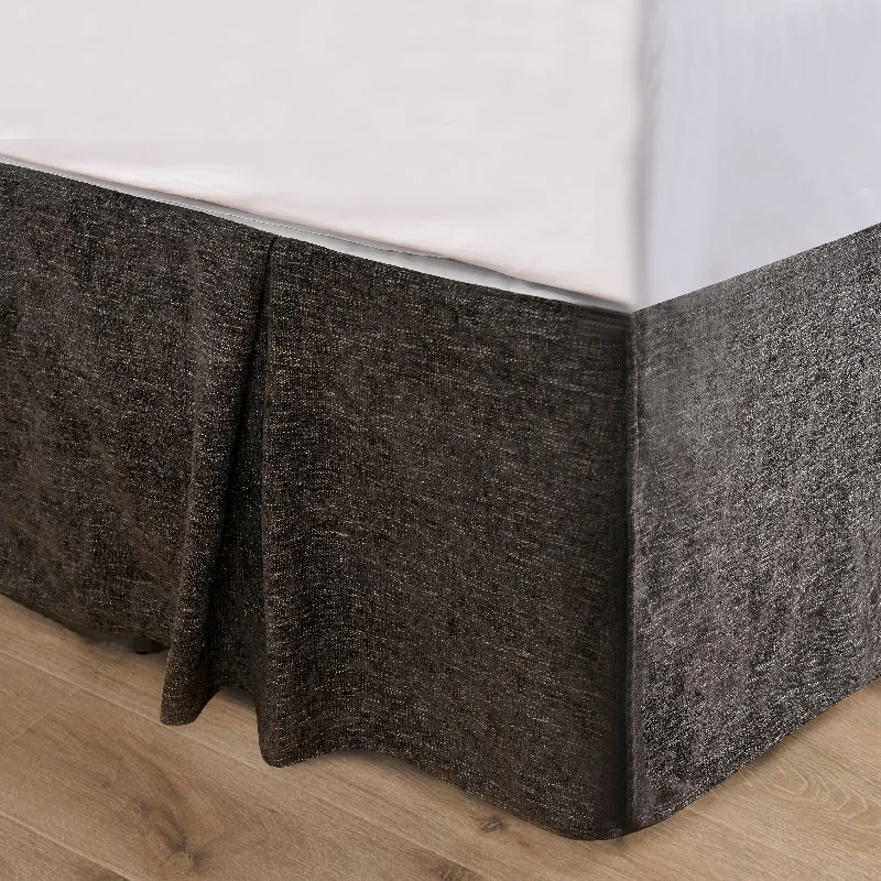 HiEnd Accents Hamilton Black Chenille Bed Skirt