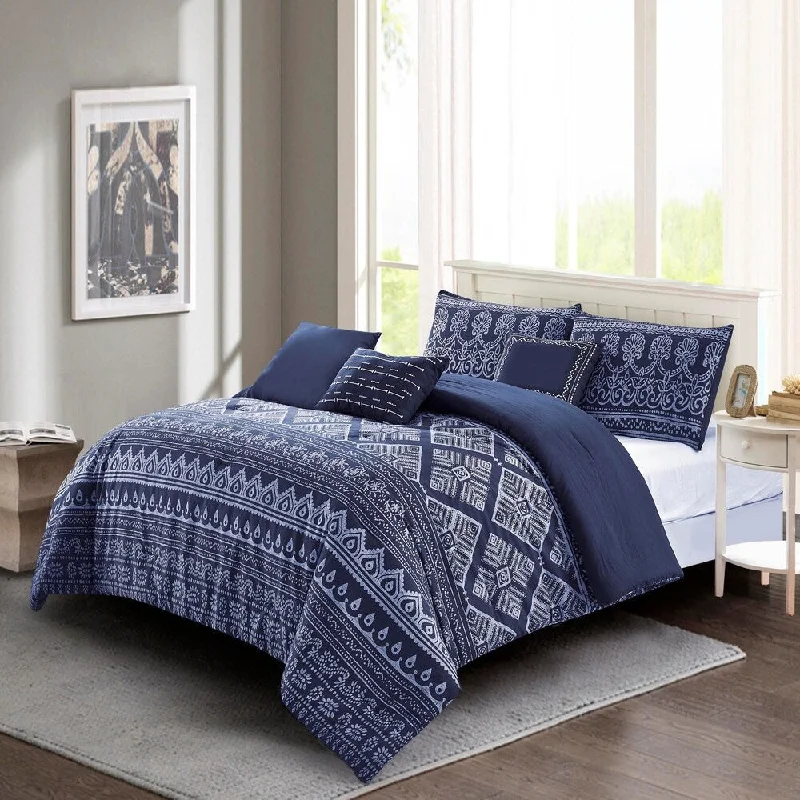 King - size comforters to fit large king - sized beds perfectlyJaipur Printed Cotton Comforter Set in Blue