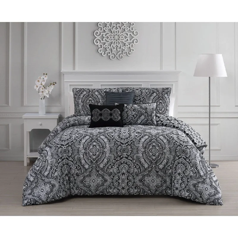 Microfiber - filled comforters that are lightweight and easy to care forKari 6-piece Comforter Set