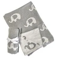 Acrylic blankets for a soft and affordable alternativeKnitted Elephant Baby Blanket - Assorted Colours