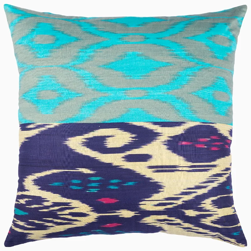 Abstract - designed duvet covers to add an artistic flair to the bedroomLight Blue Diamond Ikat Pillow