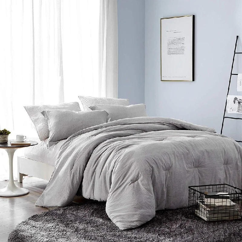 Queen - size comforters for standard queen - sized mattressesMacha Dark Gray - Yarn Dyed Stripes Comforter