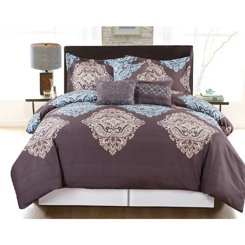 Wool - filled comforters with natural moisture - wicking and temperature - regulating featuresMusti 6-piece Vibrant Printed Comforter Set