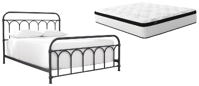 Natural latex and organic cotton blend mattressesNashburg Queen Metal Bed with Mattress