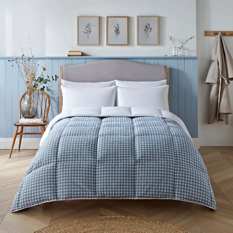 Bamboo - derived duvet covers with antibacterial and moisture - wicking propertiesNight Lark® Gingham Print Coverless Duvet