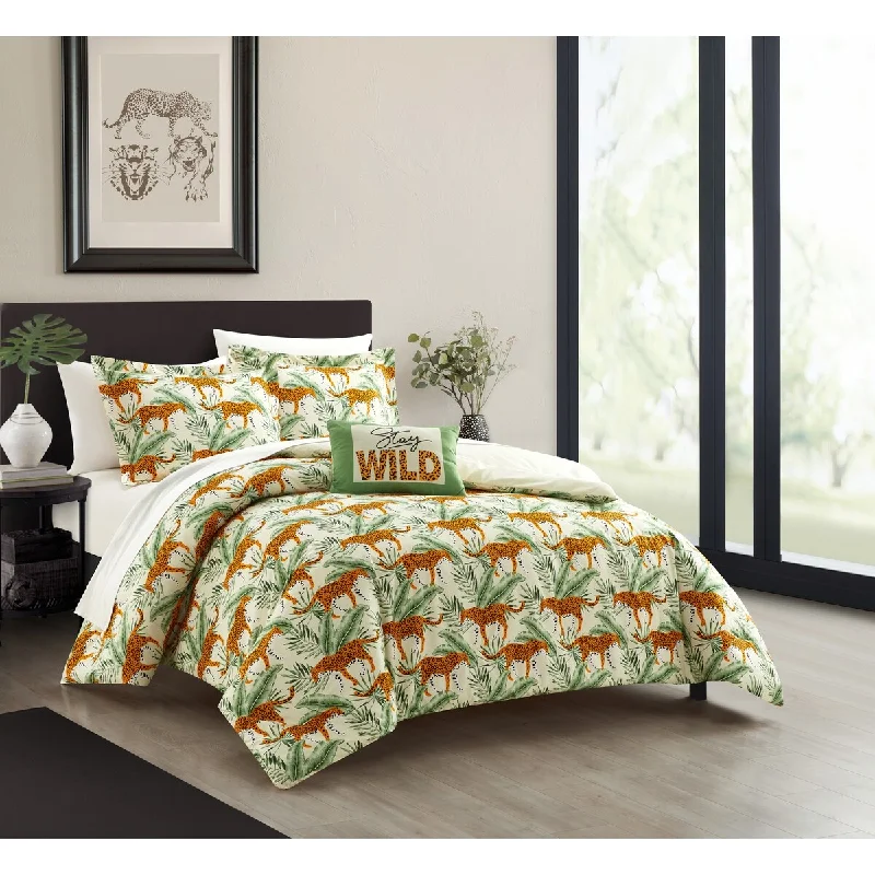 Synthetic - filled comforters like polyester for affordability and hypoallergenic propertiesNY&C Home Safari Animal Themed Pattern Print Comforter Set