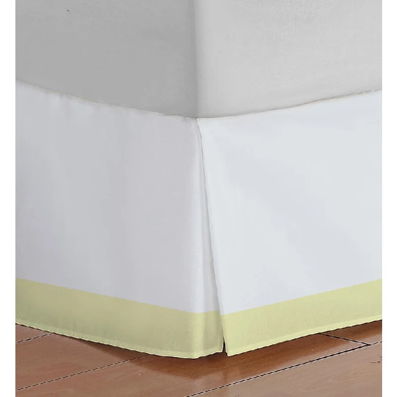 Oliver Gal Signature Collection White & Yellow Bedskirt