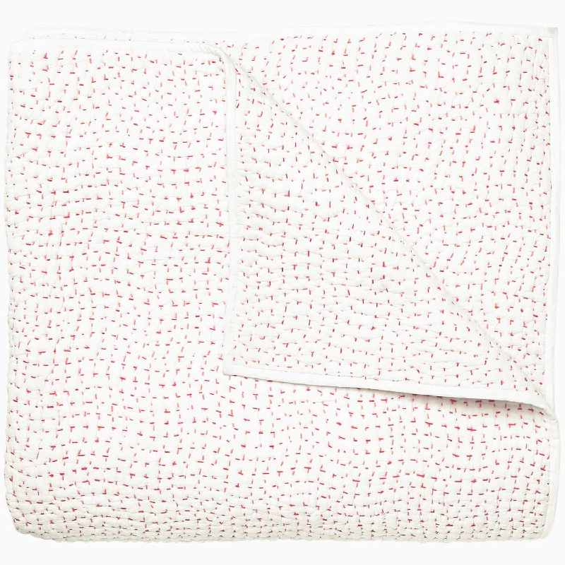 Twin - size duvet covers ideal for single beds in kids' rooms or dormitoriesOrganic Hand Stitched Lotus Quilt